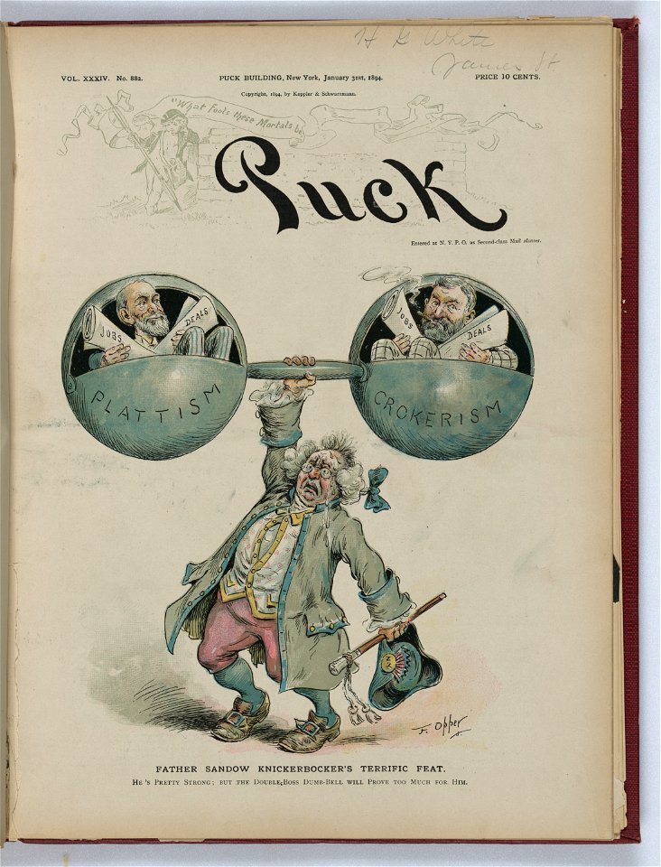 Father Sandow Kickerbocker's terrific feat - F. Opper. LCCN2012648754