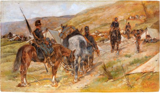 Fattori - Accampamento di soldati, 1907, 521