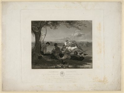Farmers nooning, from the original picture in the possession of Jona. Sturges Esqr. - - Wm. S. Mount 1836 ; painted by W.S. Mount ; engraved by Alfred Jones. LCCN2013646589