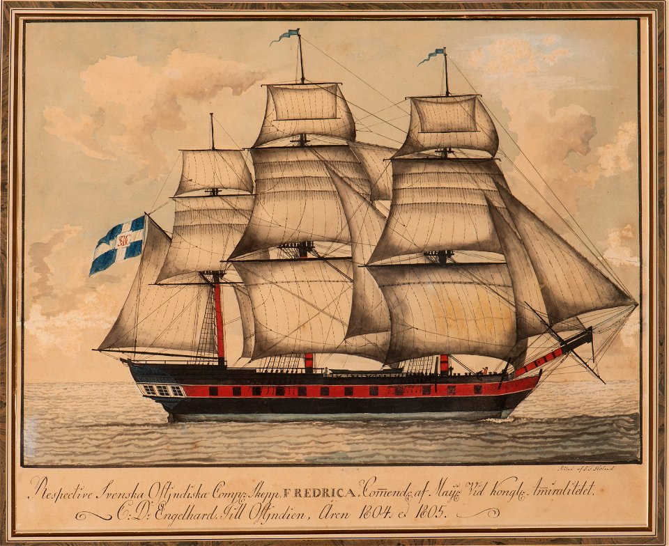 Fartygsporträtt-Fregatt - Sjöhistoriska museet - S 2751