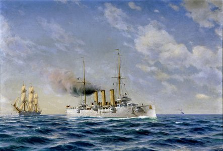 Fartygsporträtt-Pansarkryssare, korvett - Sjöhistoriska museet - O 10037