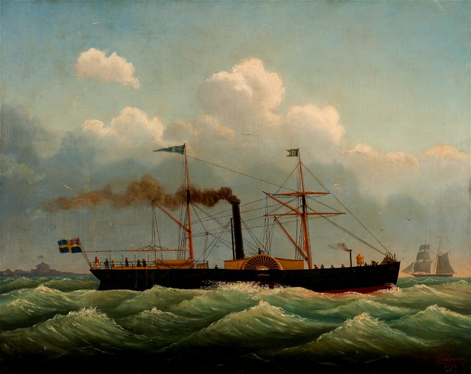 Fartygsporträtt-Passagerarhjulångfartyg - Sjöhistoriska museet - S 0221