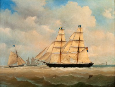 Fartygsporträtt-Brigg - Sjöhistoriska museet - S 0093