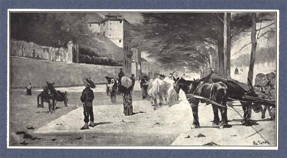 Fattori - Veduta di Firenze con viale principe Amedeo, Collezione G. Poletti