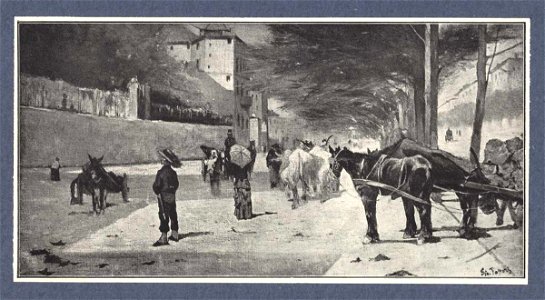 Fattori - Veduta di Firenze con viale principe Amedeo, Collezione G. Poletti