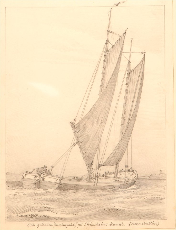 Fartygsporträtt-Galeas - Sjöhistoriska museet - S 0979