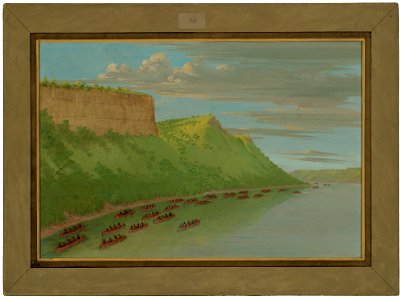 Father Hennepin and Companions Passing Lover's Leap. April 1680 C16097