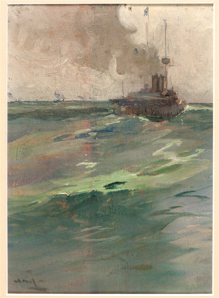 Fartygsporträtt-Pansarbåt - Sjöhistoriska museet - O 10592