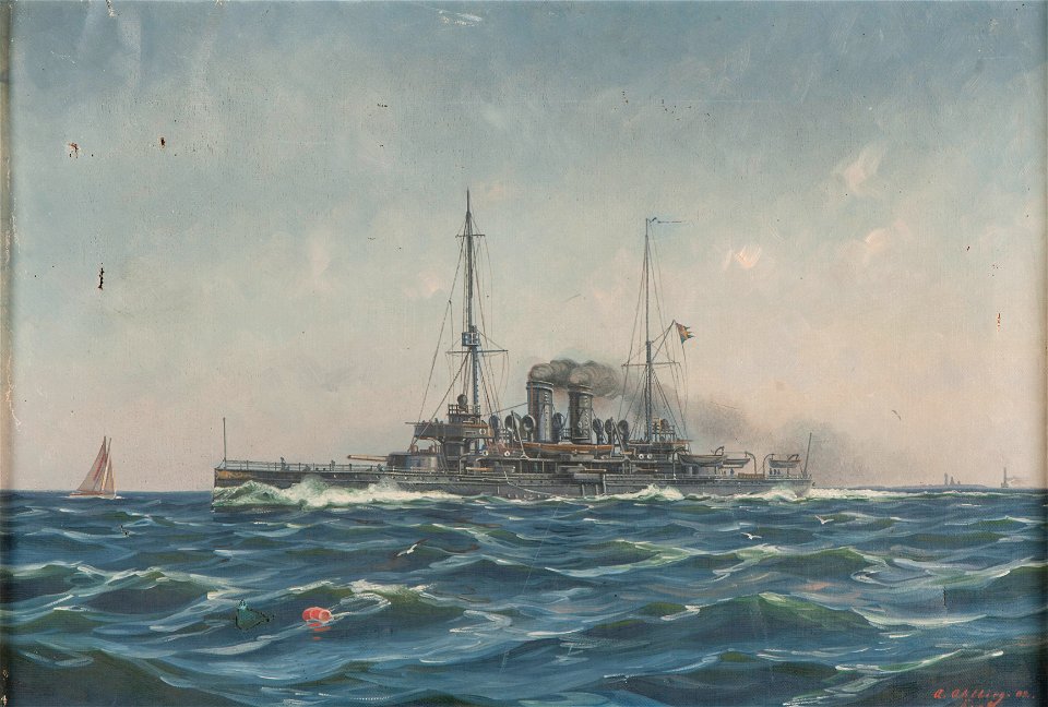 Fartygsporträtt-Pansarskepp - Sjöhistoriska museet - O 04015