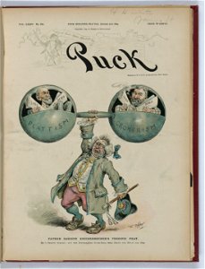 Father Sandow Kickerbocker's terrific feat - F. Opper. LCCN2012648754