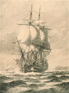 Fartygsporträtt-Segelfartyg - Sjöhistoriska museet - S 0190