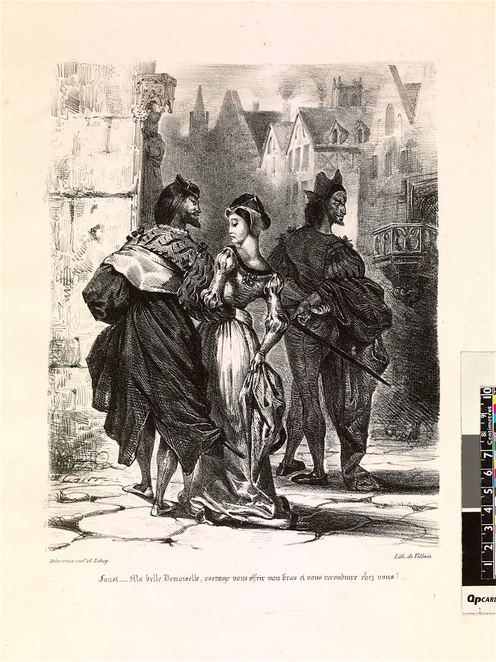 Faust cherchant à séduire Marguerite (Faust endeavouring to seduce Marguerite) (BM 1924,1014.7.9 1)