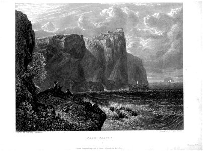 Fast Castle engraving by William Miller after Rev J Thomson
