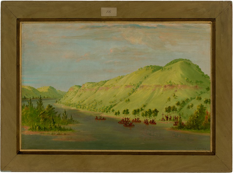 Father Hennepin Leaving the Mississippi to Join La Salle. May 8, 1680 C17074