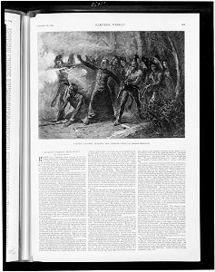 Father Lacombe heading the Indians - drawn by Frederic Remington. LCCN96510490