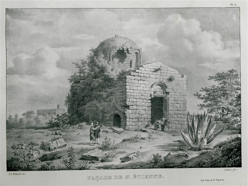 Façade de St Étienne - Rottiers Bernard Eugène Antoine - 1828