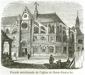 Façade méridionale de l'église de Saint-Eustache