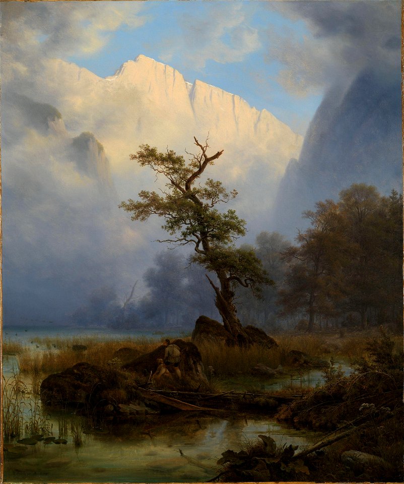Thomas Fearnley - Duck-shooting an Autum Morning by Königssee - NG.M.04422 - National Museum of Art, Architecture and Design