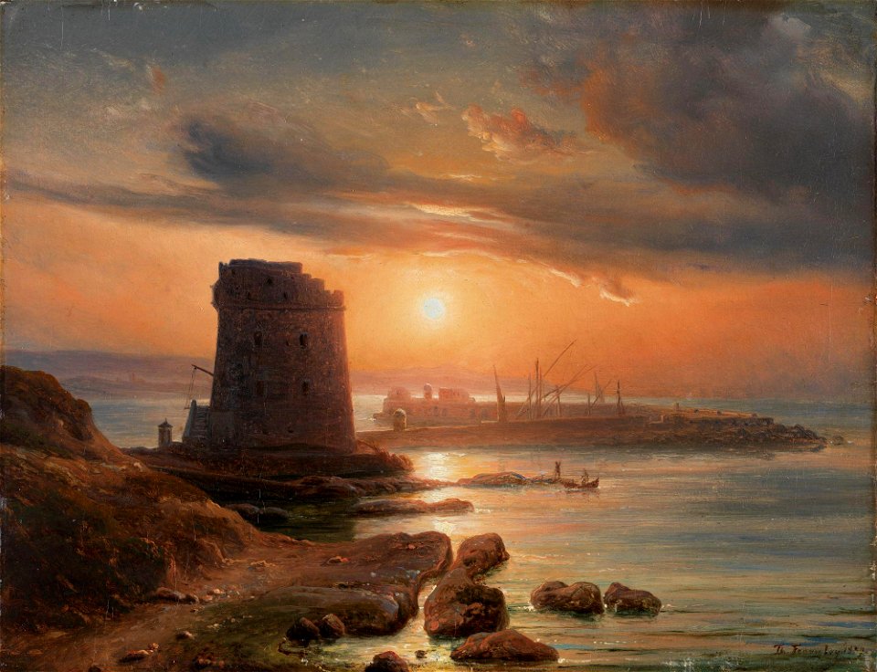 Thomas Fearnley - The Harbour in Agrigento - NG.M.00260 - National Museum of Art, Architecture and Design