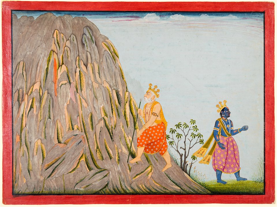 Fattu (Indian) - Raja Muchukanda enters the Gandhamadana mountains, Muchukanda departs for Badrinath in the Himalayas - 2018.83 - Cleveland Museum of Art