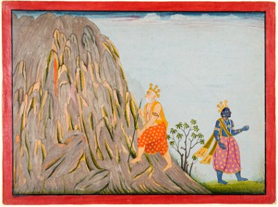Fattu (Indian) - Raja Muchukanda enters the Gandhamadana mountains, Muchukanda departs for Badrinath in the Himalayas - 2018.83 - Cleveland Museum of Art