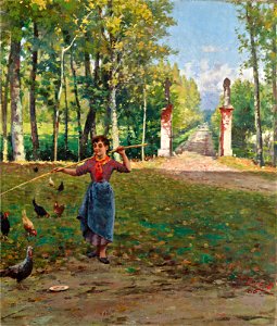 Fausto Zonaro Eingang der Villa Camerini 1886