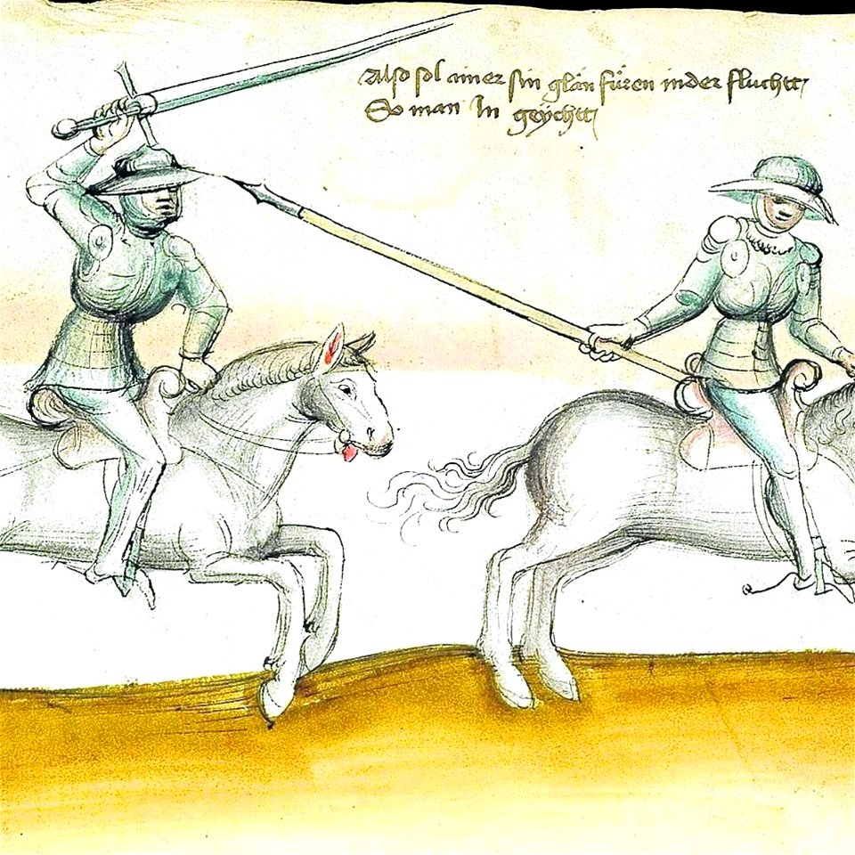 Fechtbuch des Lutold von Königsegg - Reiter bei der Flucht - Talhofer