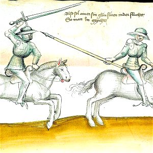 Fechtbuch des Lutold von Königsegg - Reiter bei der Flucht - Talhofer
