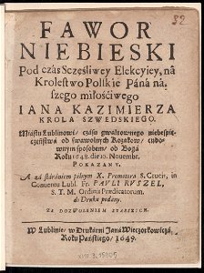Fawor niebieski strona tytułowa