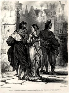 Faust cherchant à séduire Marguerite (Faust endeavouring to seduce Marguerite) (BM 1924,1014.7.9)