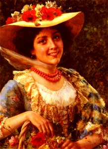 Federico Andreotti - Cappello Di Paglia Papaveri -Straw Hat with Poppies-