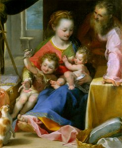 Federico Barocci - La Madonna del Gatto. Free illustration for personal and commercial use.