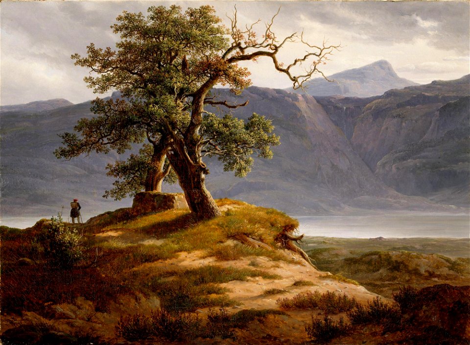 Thomas Fearnley - Landscape with a Wanderer - NG.M.04452 - National Museum of Art, Architecture and Design