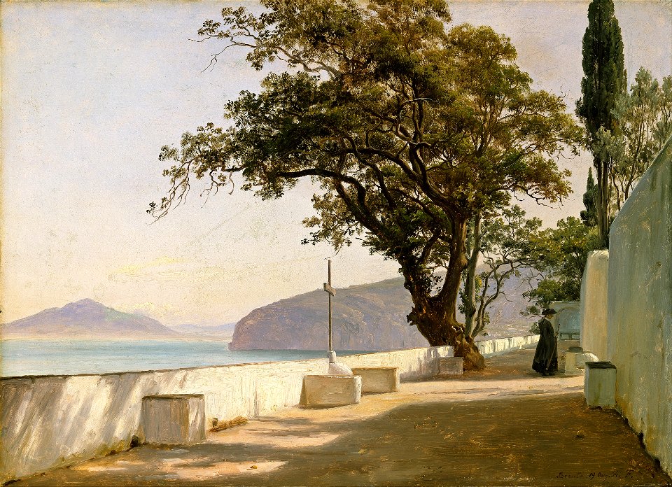 Thomas Fearnley - Terrace with Oak, Sorrento - Google Art Project