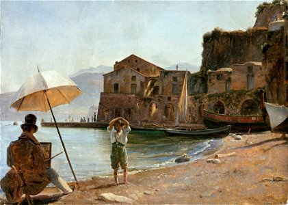 Thomas Fearnley - The Painter and the Boy - Google Art Project
