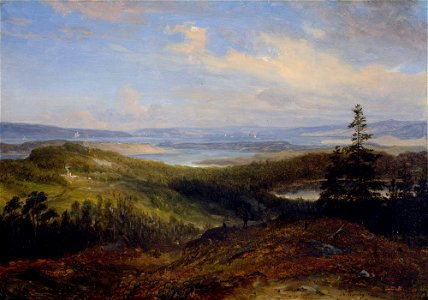 Thomas Fearnley - View of the Oslofjord - NG.M.00419 - National Museum of Art, Architecture and Design. Free illustration for personal and commercial use.