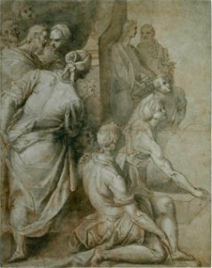 Federico Zuccaro - Figures debout et agenouillées