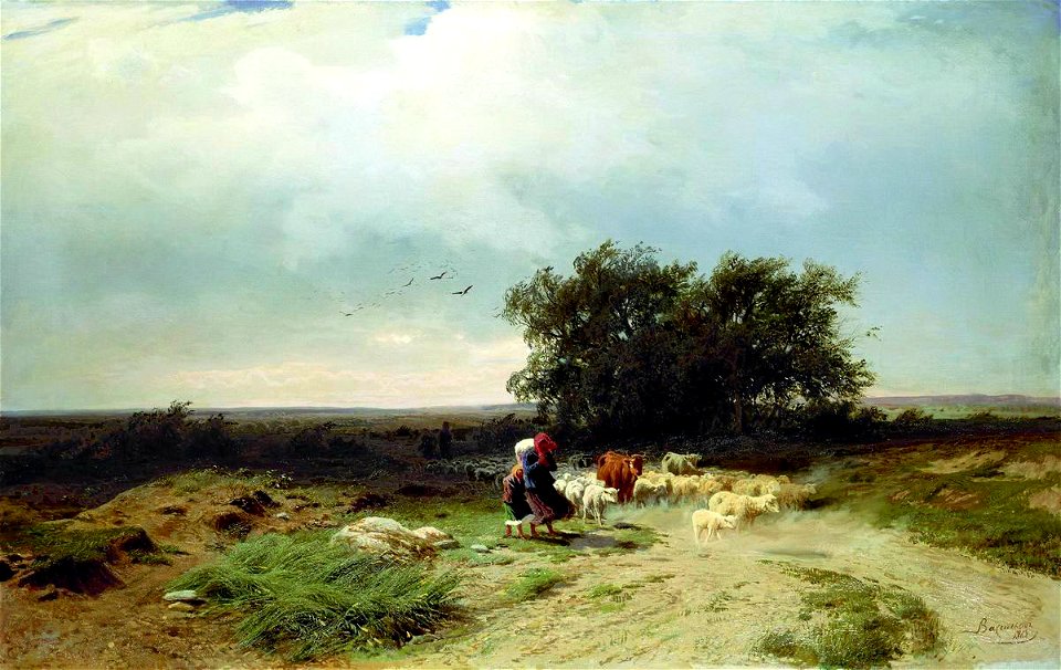 Fedor Vasilyev Return of the herd 1868