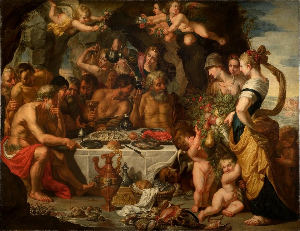 Feast of the Gods in a Cave near the Sea Shore (Gerard Seghers) - Nationalmuseum - 17466