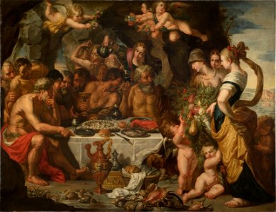Feast of the Gods in a Cave near the Sea Shore (Gerard Seghers) - Nationalmuseum - 17466