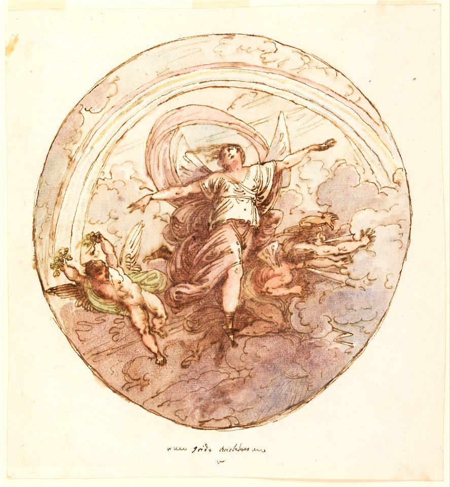 Felice Giani - Ceiling Design Depicting Iris and the Rainbow - Google Art Project