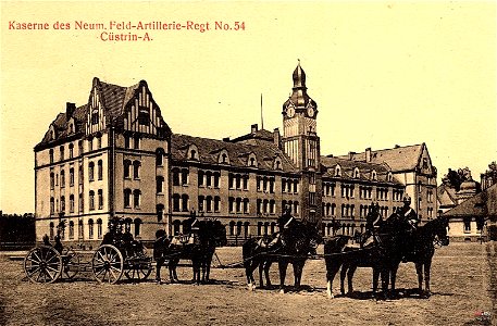 Feldartillerie-Regiment 54 in Cüstrin, Postkarte von vor 1914