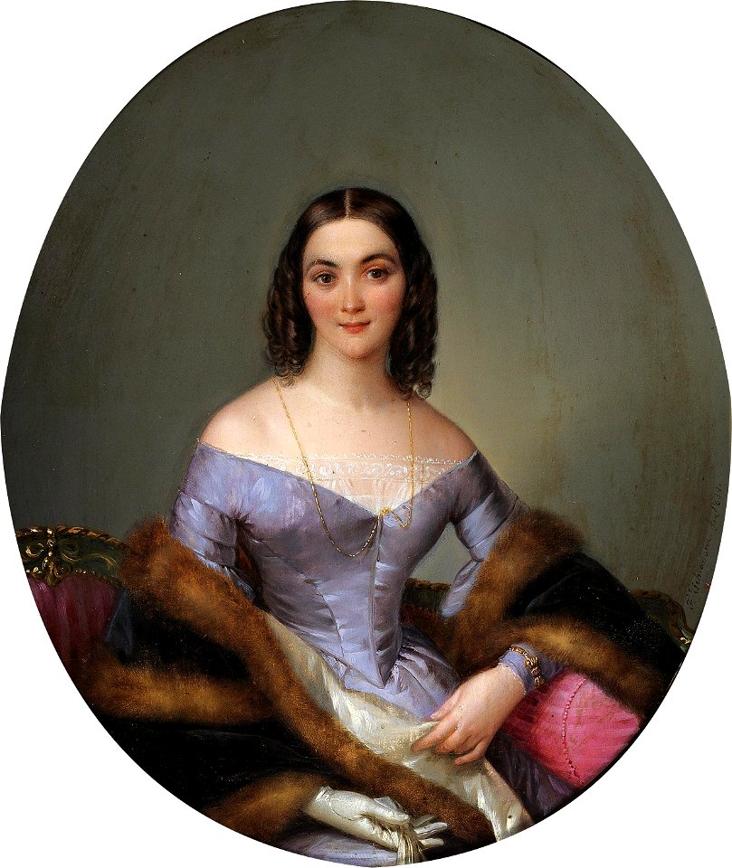 Felice Schiavoni Portrait of a lady 1834