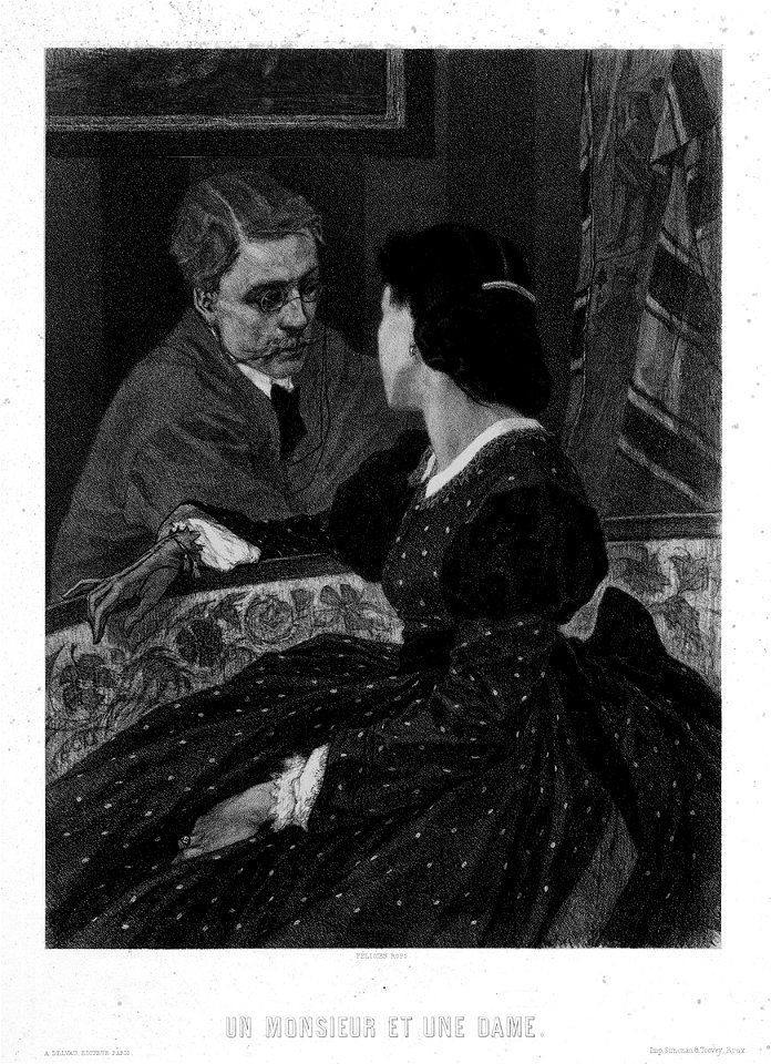 Felicien Rops Un monsieur et une dame