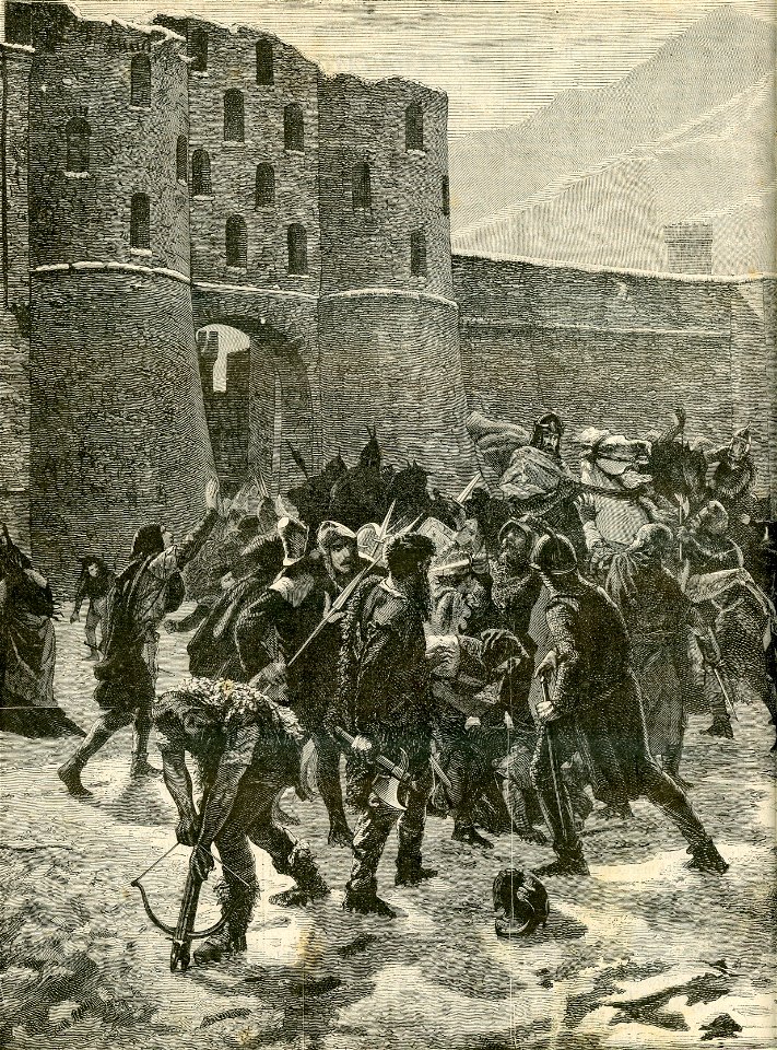 Federico Barbarossa arrestato dal popolo a Susa, - quadro di Bartolomeo Giuliano a