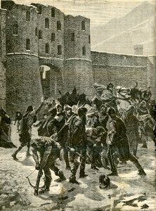Federico Barbarossa arrestato dal popolo a Susa, - quadro di Bartolomeo Giuliano a