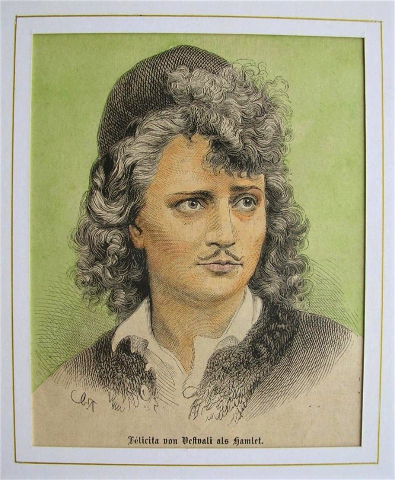 Felicita von Vestvali als Hamlet, 1873