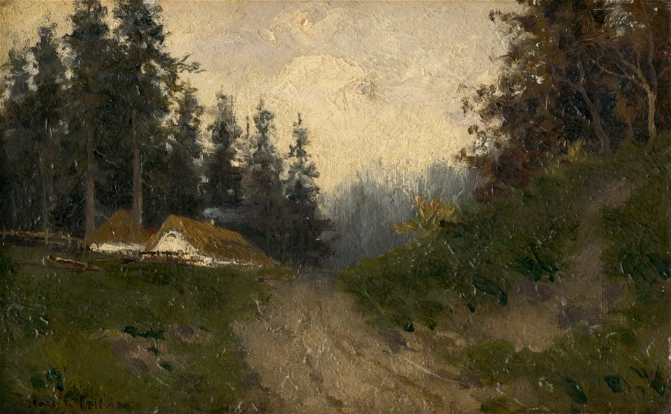 Felicián Moczik - Cottages in the Woods - O 3225 - Slovak National Gallery