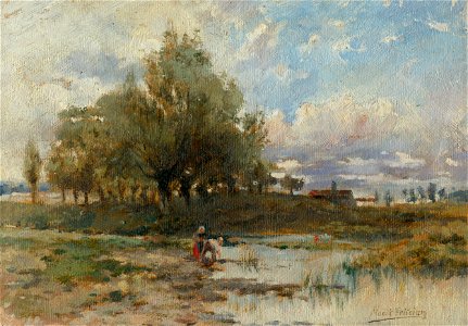 Felicián Moczik - Landscape with Pond - O 1427 - Slovak National Gallery