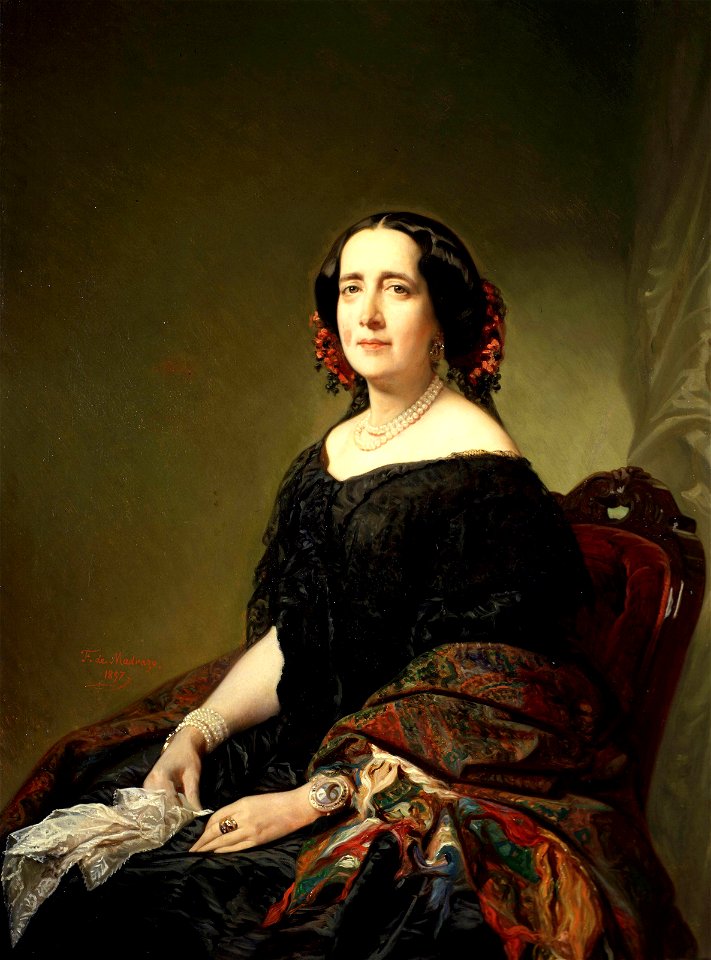 FEDERICO DE MADRAZO -Gertrudis Gómez de Avellaneda (Museo Lázaro Galdiano, 1857)